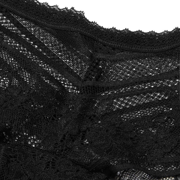 Victoria's Secret The Lacie Floral Stripe Cheeky Panty Black XL NEW - Picture 6 of 8